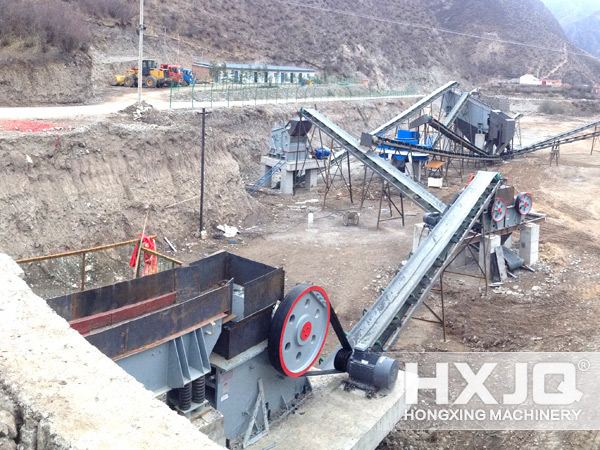 jaw crusher at site