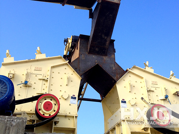 impact crusher at site