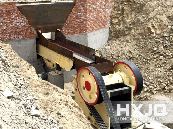 small jaw crusher at site